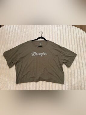 Wrangler Olive Green Cropped Tee